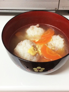 中華風ご飯団子スープ-レシピのメイン写真