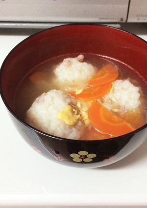 中華風ご飯団子スープ-レシピのメイン写真