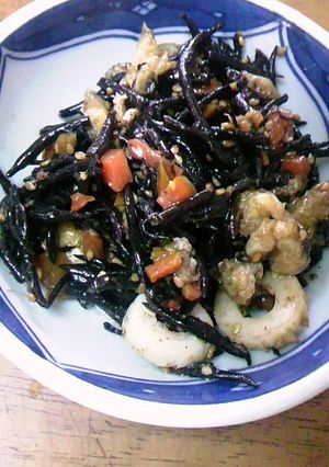 ずぼら旨いひじきの煮物改めひじき炒め-レシピのメイン写真
