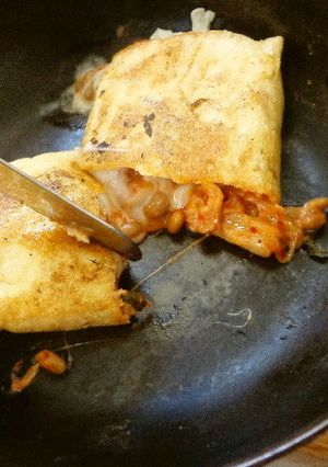 最速の納豆キムチーズ卵揚焼き-レシピのメイン写真