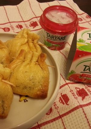 きのことクリームチーズの巾着包み焼き-レシピのメイン写真