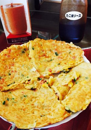 たこ焼き粉でチヂミ風に。笑-レシピのメイン写真