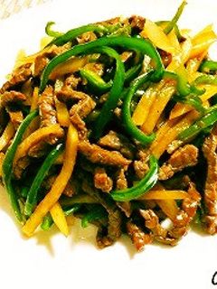 ★簡単!じゃがいもとピーマンの牛肉炒め★-レシピのメイン写真