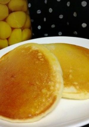 栗の甘露煮でふわふわパンケーキ☆消費に！-レシピのメイン写真
