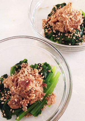 あと一品 鯖缶ほうれん草-レシピのメイン写真