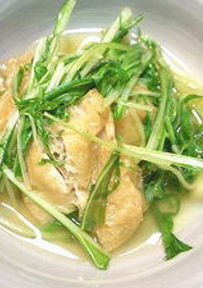油揚げと水菜の煮びたし-レシピのメイン写真