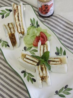 とんかつ風?厚揚げげサンド-レシピのメイン写真