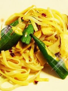 オクラとエリンギの和風パスタ-レシピのメイン写真