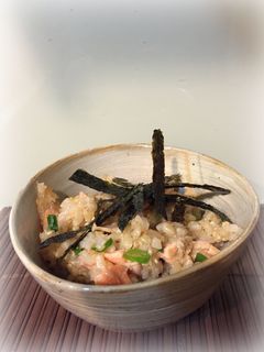玄米と鮭の混ぜごはん-レシピのメイン写真