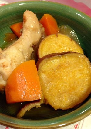 安納芋と手羽の煮物-レシピのメイン写真