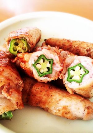 オクラの肉巻き-レシピのメイン写真