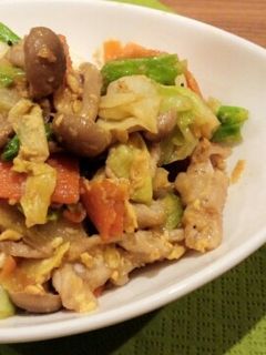 簡単!やさしい味の豚とキャベツの卵炒め-レシピのメイン写真