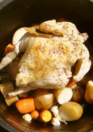 簡単丸鶏りダッチオーブン焼き-レシピのメイン写真
