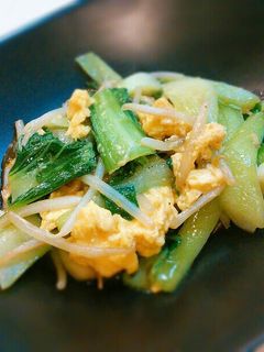 お手軽☆ふんわり卵と青梗菜の旨だれ炒め-レシピのメイン写真
