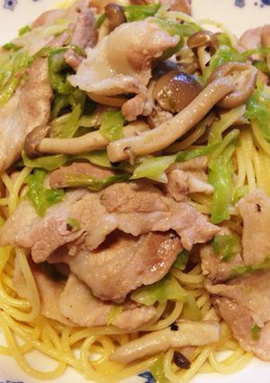 豚バラとキャベツのクレソルパスタ-レシピのメイン写真