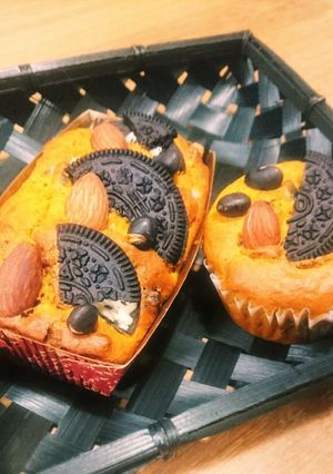 HM簡単オレオと南瓜でハロウィンマフィン-レシピのメイン写真