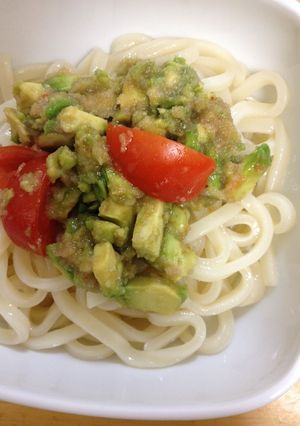 ピリトロ☆明太アボカドぶっかけうどん-レシピのメイン写真