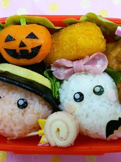 キャラ弁♡ハロウィンほっぺちゃん-レシピのメイン写真