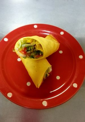 彩り野菜の玉子巻き-レシピのメイン写真