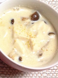 ☆キノコと豆腐の豆乳スープ☆ゆず風味☆-レシピのメイン写真