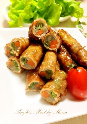 野菜の豚肉巻き♡お弁当-レシピのメイン写真