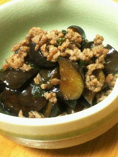 茄子とひき肉の甘辛炒め煮-レシピのメイン写真