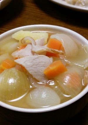 4の倍数にカット?した普通のスープ。-レシピのメイン写真