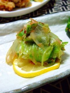 シャッキシャキ☆レタスのお浸し!-レシピのメイン写真