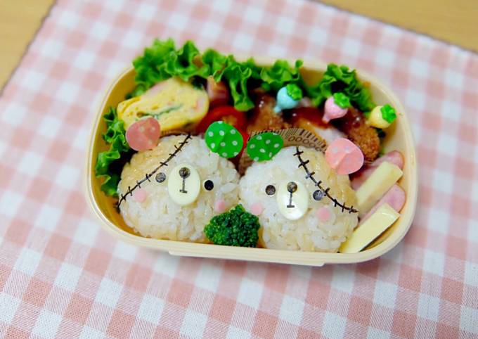 お弁当ハロウィン つぎはぎ うさぎ くま by ko＊machi 【クックパッド 