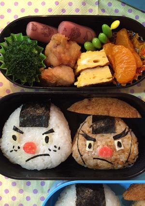 キャラ弁☆おにぎり侍&焼きおに斬り-レシピのメイン写真