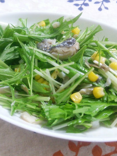 水菜と白身魚とまいたけのサラダ♪-レシピのメイン写真