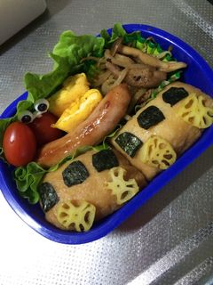 お稲荷でくるまキャラ弁-レシピのメイン写真