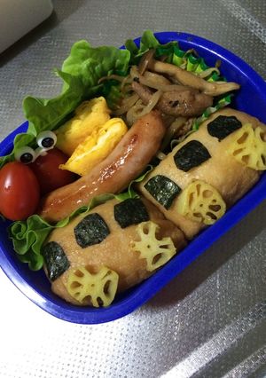 お稲荷でくるまキャラ弁-レシピのメイン写真