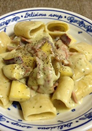 さつまいものバジルクリームパスタ♪-レシピのメイン写真