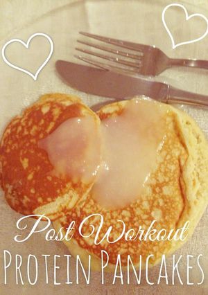 プロテイン入りパンケーキ♡-レシピのメイン写真