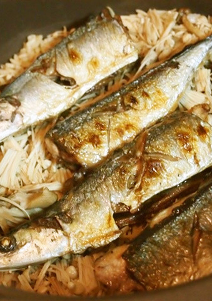 ♡干しキノコと秋刀魚の炊き込みご飯♡-レシピのメイン写真