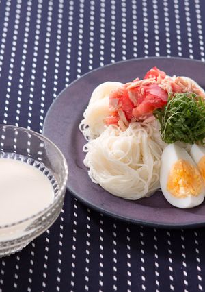 ツナトマトのミルクそうめん-レシピのメイン写真