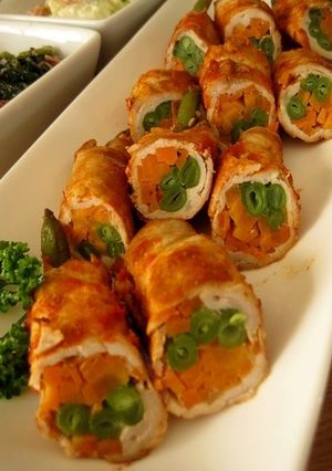野菜の豚巻きトマトソース-レシピのメイン写真