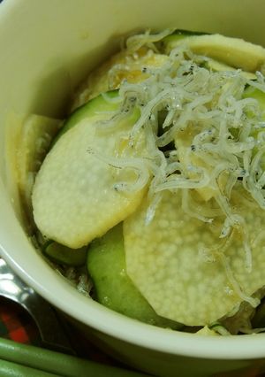 簡単☆きゅうり・長芋・じゃこの酢醤油和え-レシピのメイン写真