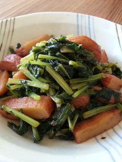 ほっこり。大根葉とさつま揚げの炒め煮-レシピのメイン写真