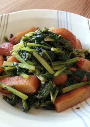 ほっこり。大根葉とさつま揚げの炒め煮-レシピのメイン写真