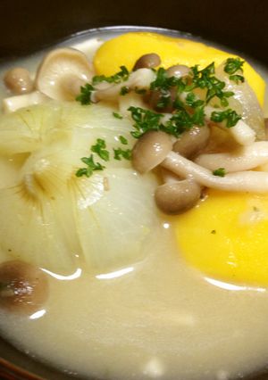玉ねぎとじゃがいものクリームスープ煮-レシピのメイン写真