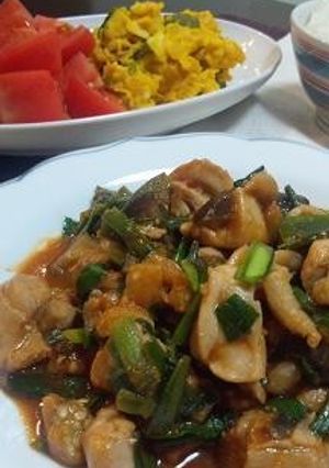 鶏肉となすのトマトケチャップ炒め-レシピのメイン写真