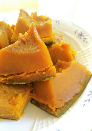 レンジで！甘じょっぱい☆かぼちゃの煮つけ-レシピのメイン写真
