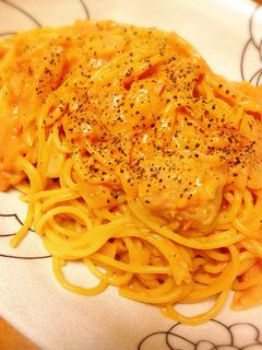 海老シュウマイでトマトクリームパスタ-レシピのメイン写真