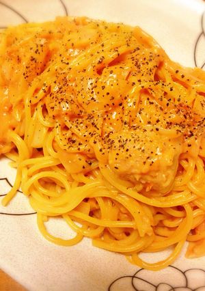 海老シュウマイでトマトクリームパスタ-レシピのメイン写真