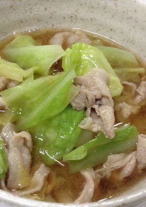 主菜級！豚バラとキャベツの味噌汁-レシピのメイン写真
