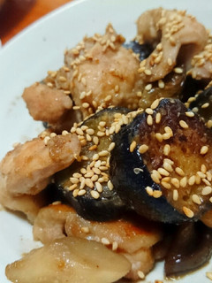 茄子と鶏のゴマ味噌てり焼き-レシピのメイン写真