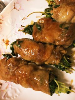 豆苗の豚ロース巻き-レシピのメイン写真