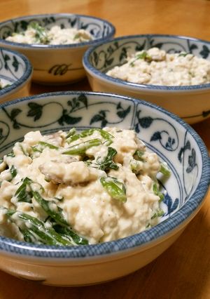 ほうれん草と舞茸☆マヨ入り白和え風-レシピのメイン写真